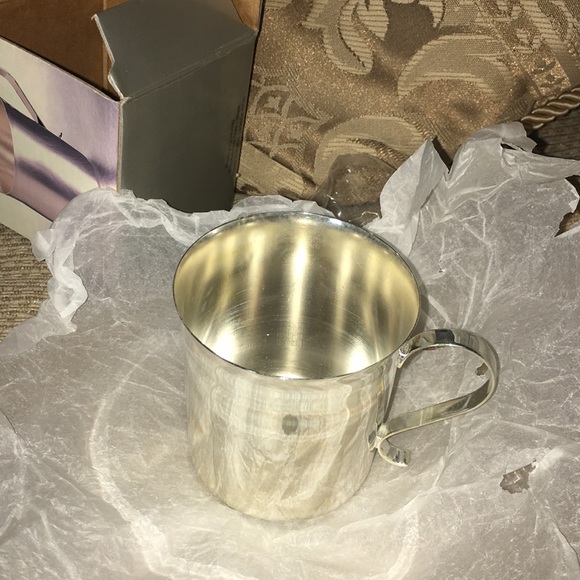 🔘NWT VTG Silver-plated engravable baby cup - Picture 6 of 16